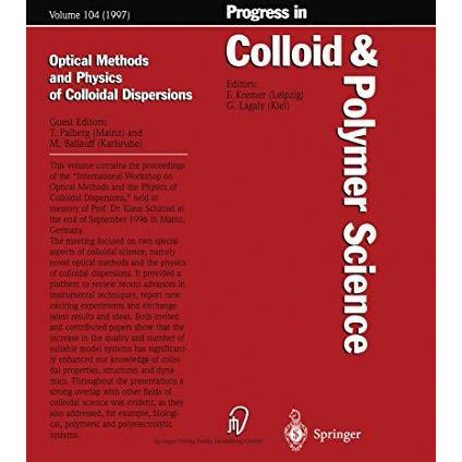 Optical Methods and Physics of Colloidal Dispersions [Paperback]