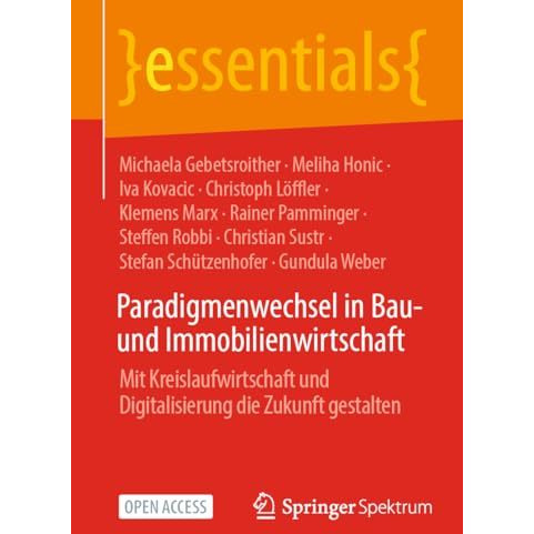 Paradigmenwechsel in Bau- und Immobilienwirtschaft: Mit Kreislaufwirtschaft und  [Paperback]