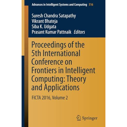 Proceedings of the 5th International Conference on Frontiers in Intelligent Comp [Paperback]