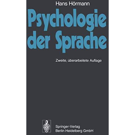 Psychologie der Sprache [Paperback]