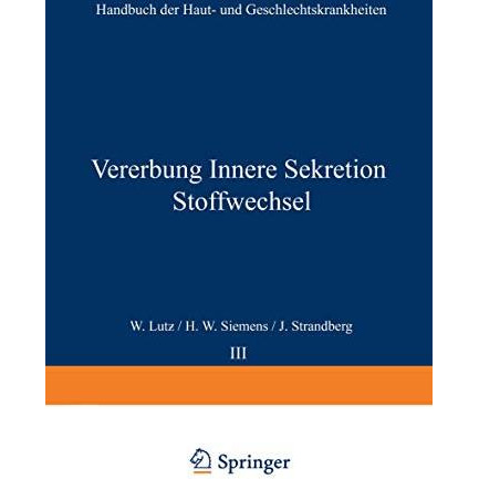 Vererbung Innere Sekretion Stoffwechsel [Paperback]