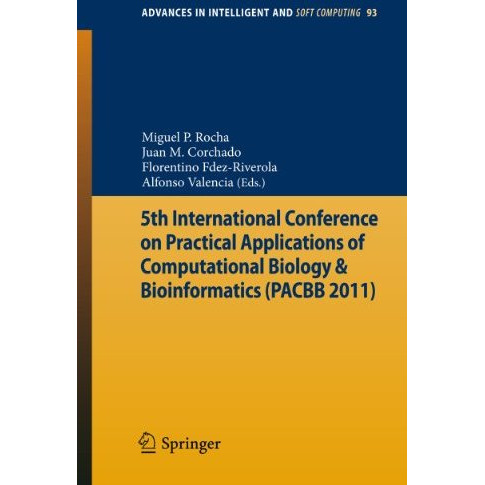 5th International Conference on Practical Applications of Computational Biology  [Paperback]