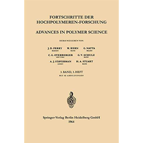 Advances in Polymer Science / Fortschritte der Hochpolymeren-Forschung [Paperback]