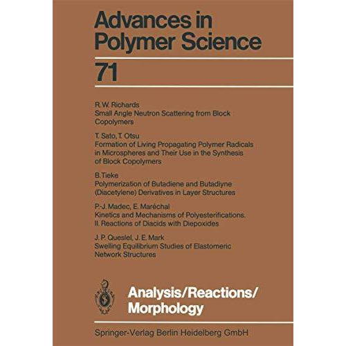 Analysis/Reactions/Morphology [Paperback]