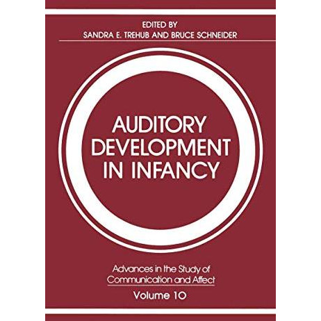 Auditory Development in Infancy [Paperback]