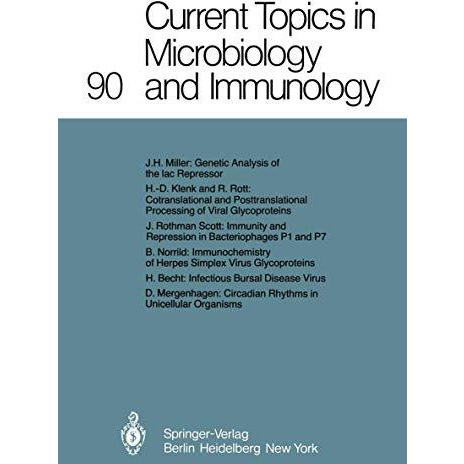 Current Topics in Microbiology and Immunology [Paperback]