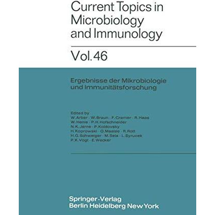 Current Topics in Microbiology and Immunology / Ergebnisse der Mikrobiologie und [Paperback]