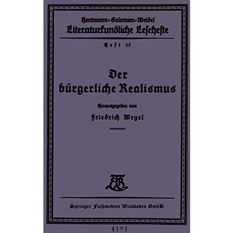 Der b?rgerliche Realismus [Paperback]