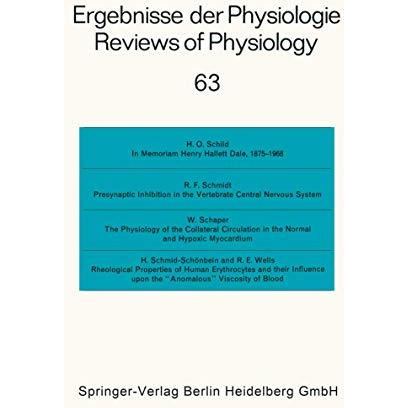 Ergebnisse der Physiologie / Reviews of Physiology: Biologischen Chemie und Expe [Paperback]