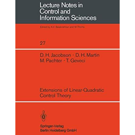 Extensions of Linear-Quadratic Control Theory [Paperback]