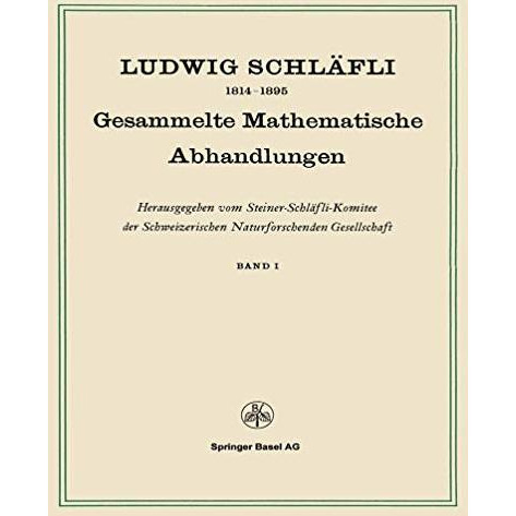 Gesammelte Mathematische Abhandlungen: Band I [Paperback]