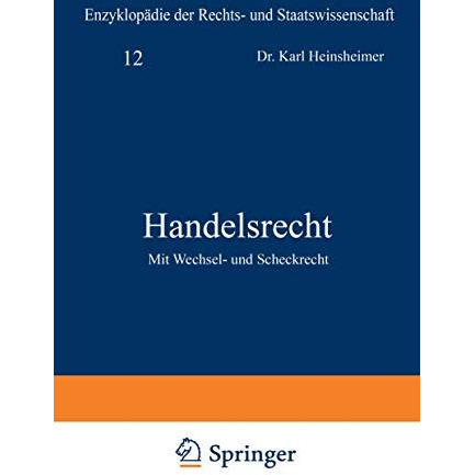 Handelsrecht: Mit Wechsel- und Scheckrecht [Paperback]