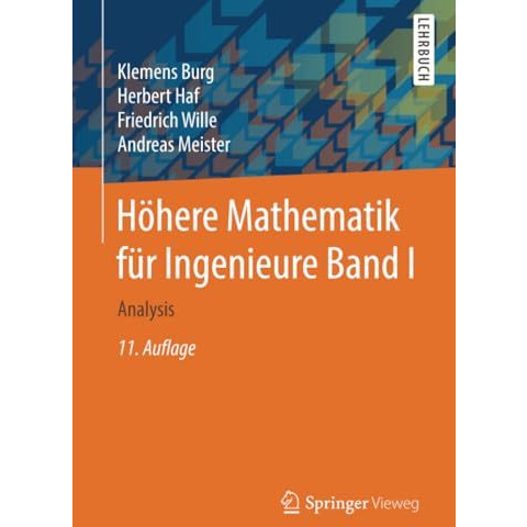 H?here Mathematik f?r Ingenieure Band I: Analysis [Paperback]