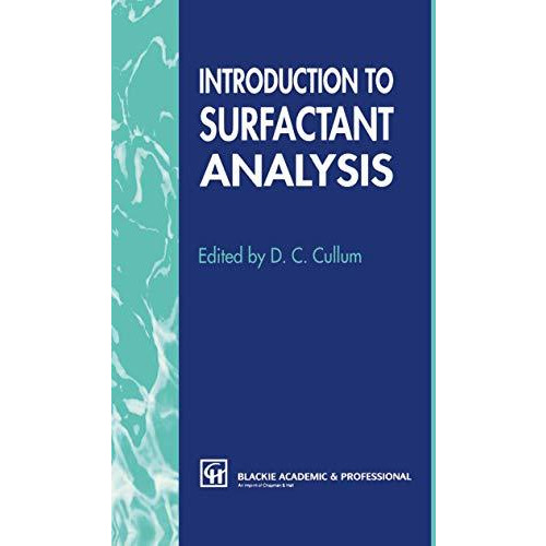 Introduction to Surfactant Analysis [Paperback]