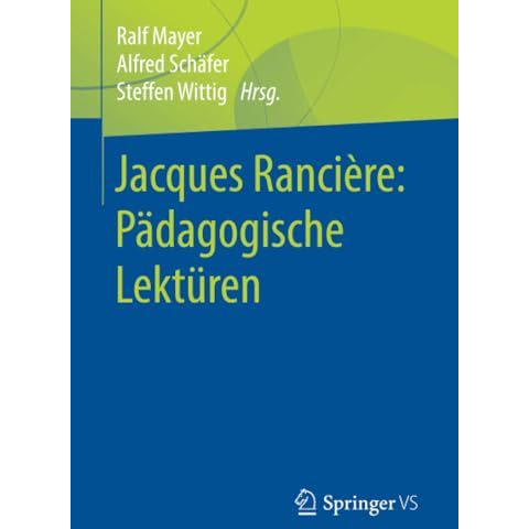 Jacques Ranci?re: P?dagogische Lekt?ren [Paperback]