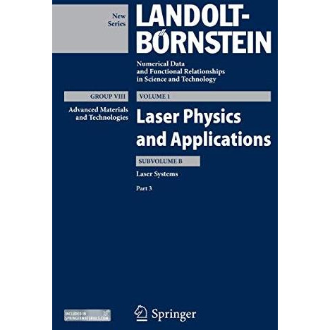 Laser Systems, Part 3 [Hardcover]