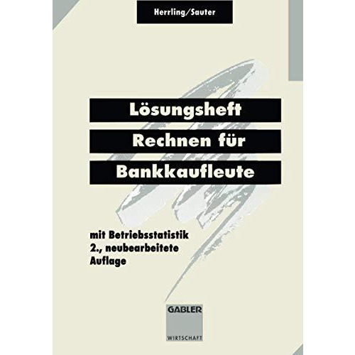 L?sungsheft Rechnen f?r Bankkaufleute [Paperback]