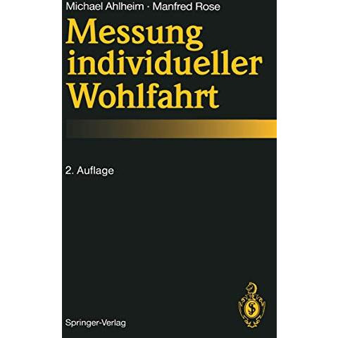 Messung individueller Wohlfahrt [Paperback]