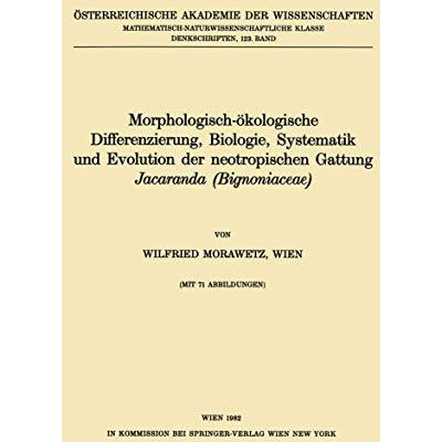 Morphologisch-?kologische Differenzierung, Biologie, Systematik und Evolution de [Paperback]