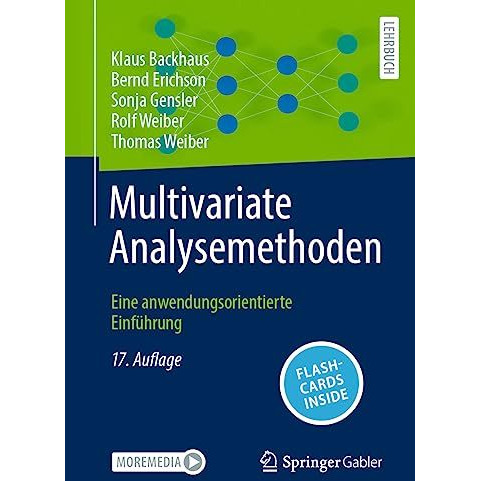 Multivariate Analysemethoden: Eine anwendungsorientierte Einf?hrung [Mixed media product]