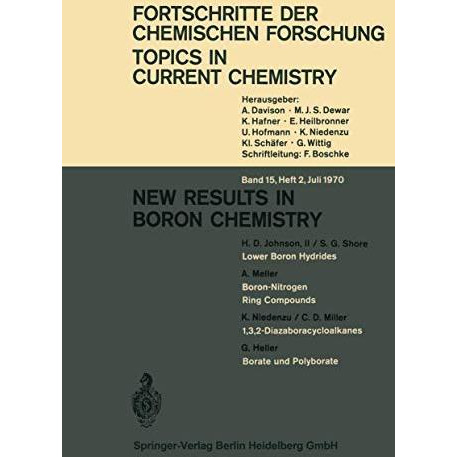 New Results in Boron Chemistry [Paperback]