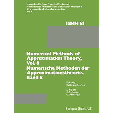 Numerical Methods of Approximation Theory/Numerische Methoden der Approximations [Paperback]