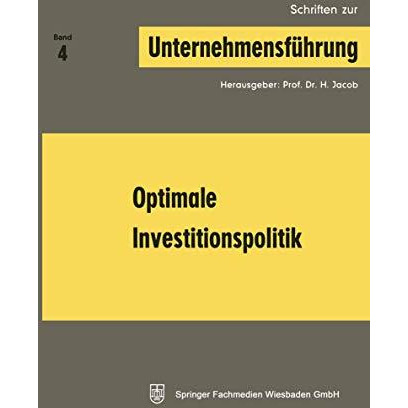 Optimale Investitionspolitik [Paperback]