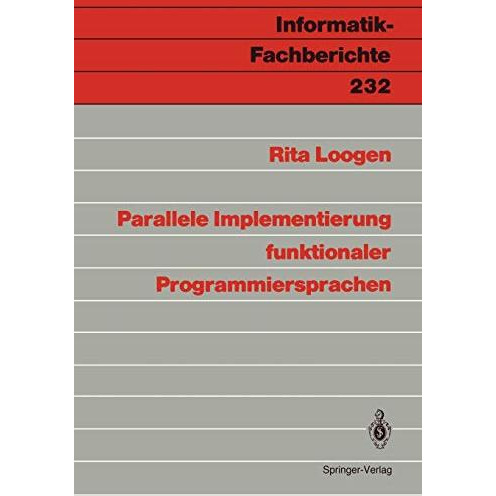 Parallele Implementierung funktionaler Programmiersprachen [Paperback]