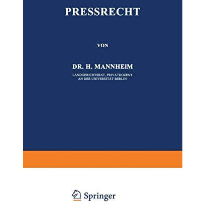 Pressrecht [Paperback]