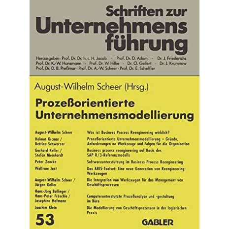 Proze?orientierte Unternehmensmodellierung: Grundlagen  Werkzeuge  Anwendungen [Paperback]