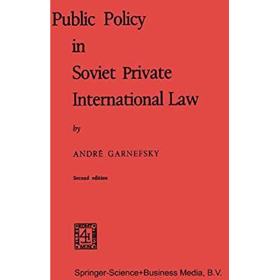 Public Policy in Soviet Private International Law [Paperback]