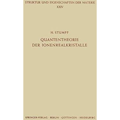 Quantentheorie der Ionenrealkristalle [Paperback]