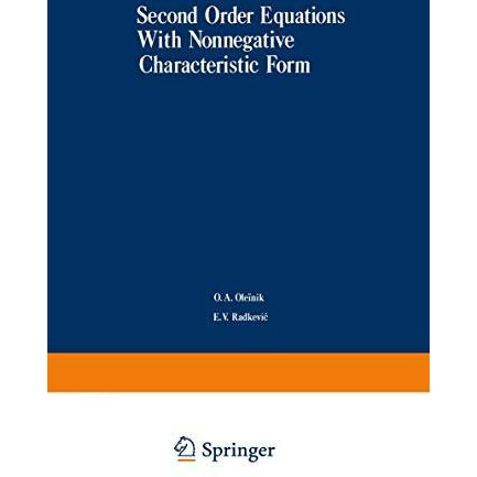 Second-Order Equations With Nonnegative Characteristic Form [Paperback]