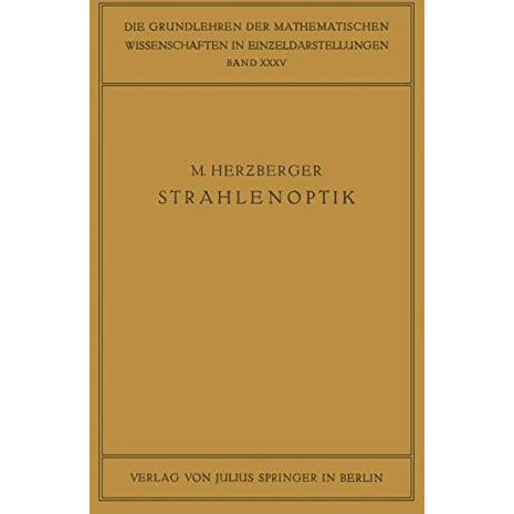 Strahlenoptik [Paperback]