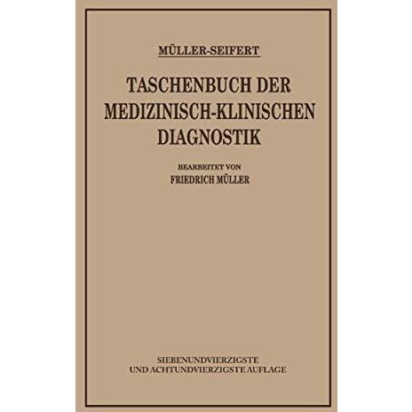 Taschenbuch der Medizinisch Klinischen Diagnostik [Paperback]