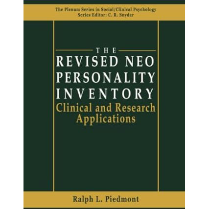 The Revised NEO Personality Inventory: Clinical and Research Applications [Paperback]