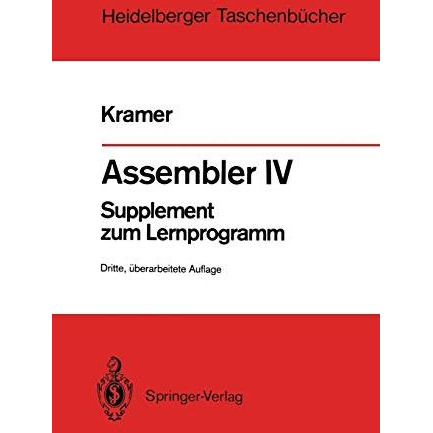 Assembler IV: Supplement zum Lernprogramm [Paperback]