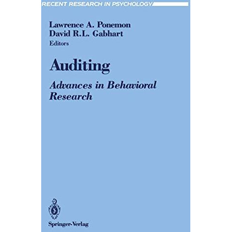 Auditing: Advances in Behavioral Research [Paperback]