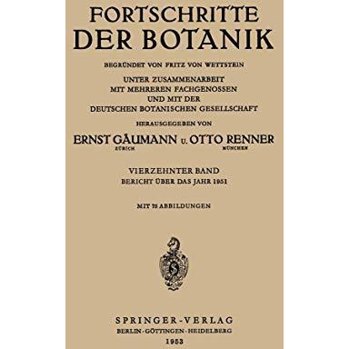 Bericht ?ber das Jahr 1951 [Paperback]