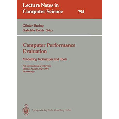 Computer Performance Evaluation: Modelling Techniques and Tools: Modelling Techn [Paperback]