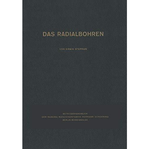 Das Radialbohren [Paperback]