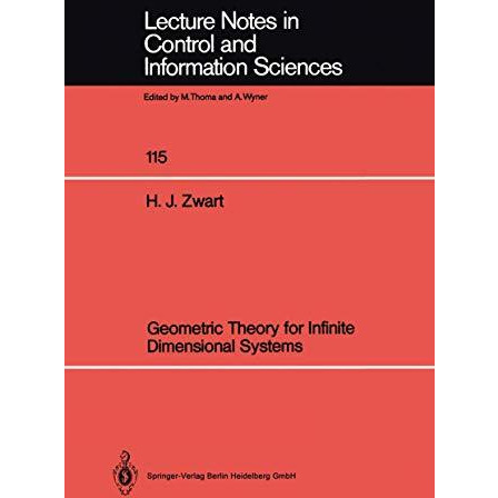 Geometric Theory for Infinite Dimensional Systems [Paperback]