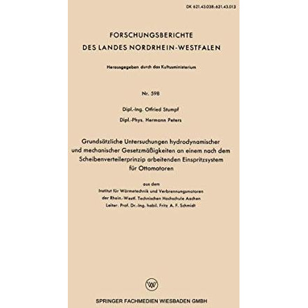 Grunds?tzliche Untersuchungen hydrodynamischer und mechanischer Gesetzm??igkeite [Paperback]