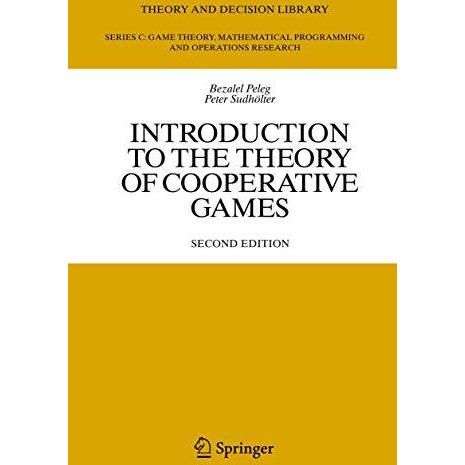 Introduction to the Theory of Cooperative Games [Paperback]