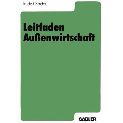 Leitfaden Au?enwirtschaft [Paperback]