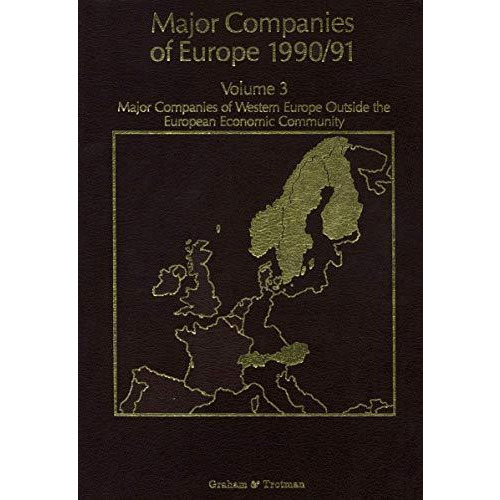 Major Companies of Europe 1990/91 Volume 3: Major Companies of Western Europe Ou [Paperback]