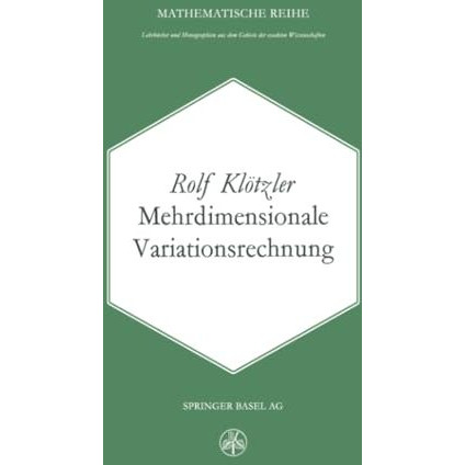 Mehrdimensionale Variationsrechnung [Paperback]