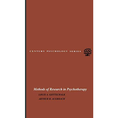 Methods of Research in Psychotherapy [Paperback]