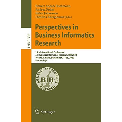 Perspectives in Business Informatics Research: 19th International Conference on  [Paperback]