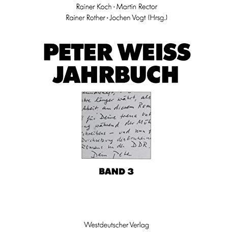 Peter Weiss Jahrbuch 3 [Paperback]